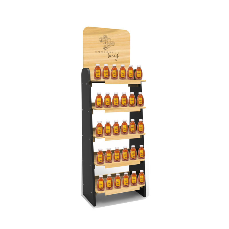 Apache Custom Wood 5-layer Honey Jar Display Racks for Honey Specialty Shop — view 1