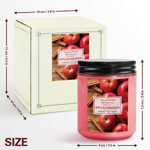 Juego de Regalo de <span class=keywords><strong>Velas</strong></span> Aromáticas para Halloween y Navidad, Regalo de 7 Onzas, Cera de Soja Natural, Día de la Madre, Vela Perfumada con Aroma a Manzana, Canela y Naranja - Product Image 2