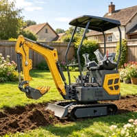 Mini-excavatrice sur chenilles de 1,5 tonne, moteur compact, machine hydraulique diesel EPA pour la construction agricole