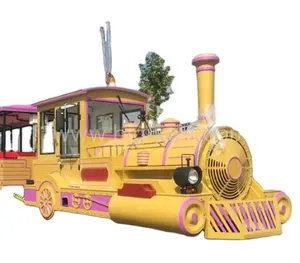 Enorme Parque turismo tren sin rieles equipo de entretenimiento para niños alimentado por aceite