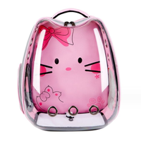 Sac à dos pliable pour animaux de compagnie OEM avec fenêtre transparente, grande capacité en Oxford pour le transport de chats et de chiens
