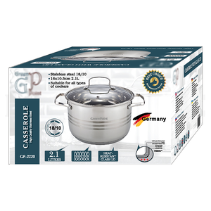 Ensemble de casseroles et poêles antiadhésives en acier inoxydable pour soupes et bouillons, compatibles induction - Product Image 4
