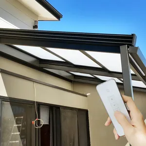 Nhôm hồ sơ phía trước hiên nhà kính kèm theo màn hình Skylight Patio có thể thu vào mái nhà Hệ thống bao phủ hiên