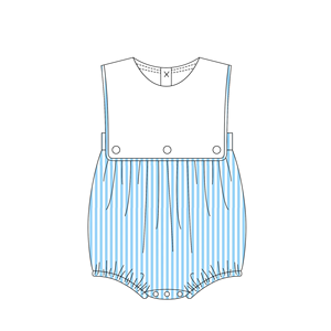 ชุดเด็กอ่อนลายทางฤดูร้อน ผลิตจากโรงงาน ผ้ากันเปื้อนเด็กแรกเกิด ชุดรอมเปอร์เด็กแบบมีระบายลูกไม้ ขายส่งชุดเด็กผู้หญิงและเด็กผู้ชาย - Product Image 5