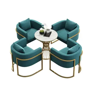 Modern Velvet Upholster Accent Chair with V Shaped Gold Stainless Steel frame for hotel home living room lounge chair