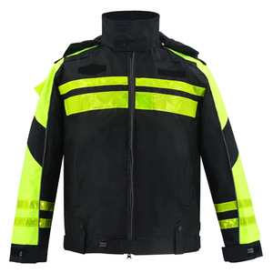 Xzl เสื้อโค้ท Hi VIS หุ้มฉนวนกันความร้อนสำหรับฤดูหนาว, เสื้อโค้ทหนาสะท้อนแสงพร้อมโลโก้ออกแบบได้ตามต้องการกันลมสำหรับยามรักษาความปลอดภัย - Product Image 1