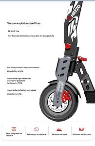 Scooter Eléctrico <span class=keywords><strong>JLM</strong></span> F9 de Fábrica con Llantas de 12 Pulgadas, 8000W, 60V, Batería Desmontable, Plegable, Motor Dual - Product Image 3