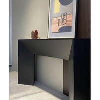Console en bois massif minimaliste italienne, table d'appoint moderne pour entrée/couloir, peut servir de table de bar