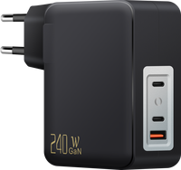 Chargeur mural USB-C PD3.1 GaN rapide pour téléphones mobiles et ordinateurs portables 240W pour iPhone MacBook, chargeur domestique 240 Watt avec 2 ports USB-C et 1 port USB-A