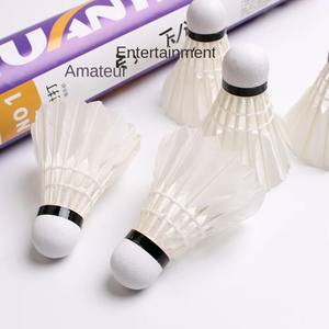 Ballon de badminton d'entraînement en <span class=keywords><strong>fourrure</strong></span> de canard pour amateur, résistant, pour adultes, divertissement, intérieur/extérieur, tennis, lot de 12, vente en gros, sans logo - Product Image 3