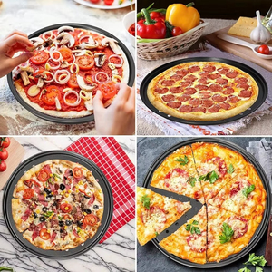 Teglia per <span class=keywords><strong>Pizza</strong></span> Forata in Acciaio <span class=keywords><strong>al</strong></span> Carbonio Antiaderente da 13 Pollici, Rotonda con Fori per Cottura Casalinga - Product Image 6