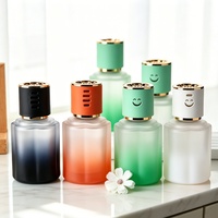 Bouteille diffuseur de parfum pour voiture en verre vide, 120 ml, nouveau design, couleur dégradée, recyclable, avec bouchon à vis, vente en gros