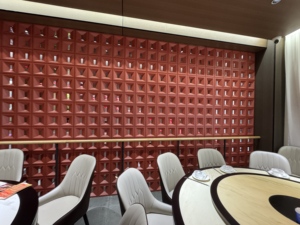 Interno impermeabile colore rosso scavato <span class=keywords><strong>pietra</strong></span> PU per la decorazione della parete - Product Image 6