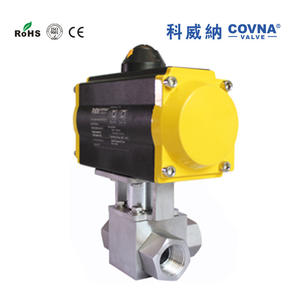 Vanne à bille pneumatique haute pression COVNA, résistante à une pression de 300 kg, avec filetage interne, trois voies, inversable, personnalisable OEM - Product Image 5