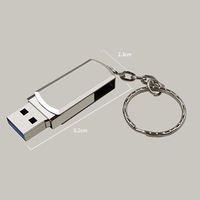 KDTA Swivel Custom Logo Promotional 256MB USB Pendrive 16GB 32GB 64GB 128GB Flash Stick Metal USB Flash Drive dengan Gantungan Kunci