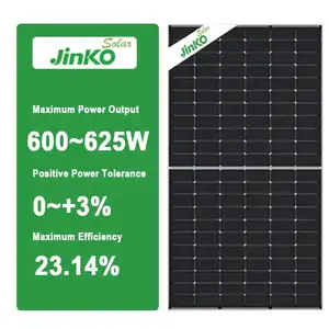 Jinko fabricación solar Tiger Neo N tipo 580W 590W 600W 610W 615W 620W panel solar de vatios con vidrio de doble vidrio