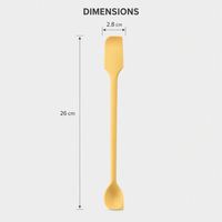 Spatule-cuillère en silicone double face 2-en-1 réutilisable pour crème cosmétique, confiture, miel et maquillage