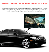 3 Mil 74% VLT Magnétron Sputtering Single Silver UV blocking Car Solar Window Tint Film