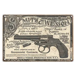 Smith Wesson Springfield Piastra di Metallo Vintage Placca Birra Targa in metallo Della Decorazione Della Parete Per Bar Pub Garage di Casa Cafe Man Cave Retro Poster