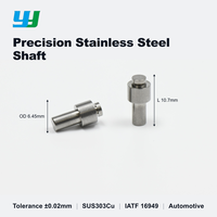 Tige étagée de précision en acier inoxydable usinée CNC sur mesure OEM, Ø ext. 6,45 mm, L 10,7 mm, avec goupille de bossage non standard pour l'automobile