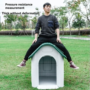 Niche en plastique à grain de bois robuste pour grands chiens, abri pour animaux de compagnie imperméable et coupe-vent, personnalisé en Offre Spéciale - Product Image 5