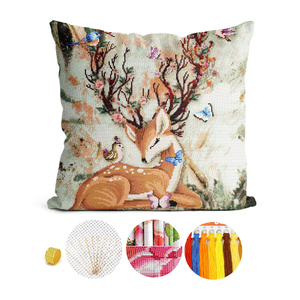 Almohada Diy <span class=keywords><strong>de</strong></span> alta calidad, <span class=keywords><strong>Kit</strong></span> <span class=keywords><strong>de</strong></span> <span class=keywords><strong>bordado</strong></span> <span class=keywords><strong>de</strong></span> <span class=keywords><strong>punto</strong></span> <span class=keywords><strong>de</strong></span> <span class=keywords><strong>cruz</strong></span> completo, funda <span class=keywords><strong>de</strong></span> cojín <span class=keywords><strong>de</strong></span> costura <span class=keywords><strong>de</strong></span> algodón para el hogar - Product Image 1