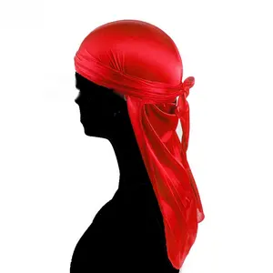 Giới Tinh Hoa bán buôn duragesic đen đỏ vàng mượt Polyester mũ nón dorags durags đi xe đạp biểu tượng tùy chỉnh cho nam giới phụ nữ
