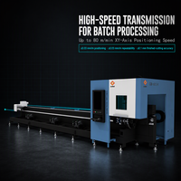 Mesin Pemotong Pipa Laser Serat CNC 5-Axis Seri R Dual Chuck Cypcut Rel Pemandu Hiwin AI 80m/menit untuk Pipa Logam Multi-Ukuran