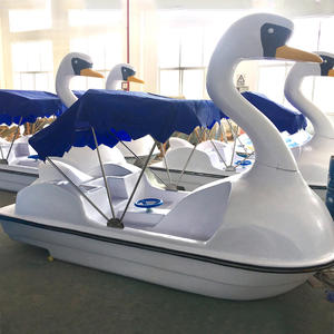 QIQU Bote de Pedales Acuático de Fibra de Vidrio con Forma de Cisne Blanco, Estable, para Uso Comercial, con Capacidad para 2 Personas, Carga de 200 kg, Toldo de 3.2 m Resistente al Sol y a la Intemperie, Atractivo - Product Image 3