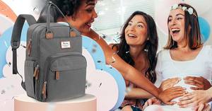 Free Sample <b>Vegan</b> Microfiber <b>Leather</b> Diaper Bag Travel Changing Maternity <b>Backpack</b> Nappy Storage Polyester Material for Mom Baby - Product Image 4