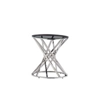Table basse moderne en acier inoxydable, design 2026, vente chaude, table d'appoint, table d'appoint, ensemble de meubles de salon