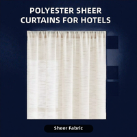 Rideaux Transparents en Polyester/Lin pour Usage Commercial, Rideaux pour Projets Hôteliers, Qualité Professionnelle, Certifiés GRS, Durables, Isolants, Modernes