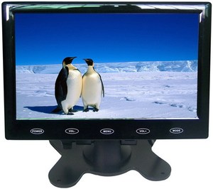 Chất lượng tốt 7 inch đen siêu mỏng HD-MI + VGA + AV LCD hiển thị Màn hình màu 800*480 - Product Image 1