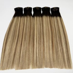 Nuevo diseño Clip sin costuras en extensión de cabello Extensiones de cabello de trama de piel de Pu sin costuras Clip en extensión de cabello humano de color Ombre - Product Image 3