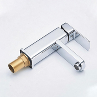 Robinet mélangeur moderne antique carré pour lavabo, en gros, pour salle de bain d'hôtel, en zinc, acier inoxydable, avec valve en céramique