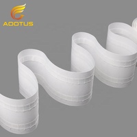Ruban de rideau tissé en gros avec poches - Ruban de pliage pour rideaux à plis ondulés, plis en S, ondes en S et plis classiques, 8 cm, rouleau de 100 m