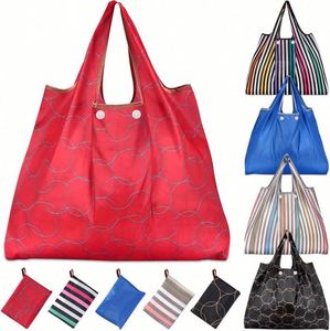 Bolsa de Compras Plegable Reutilizable Ecológica con Logotipo Personalizado, Bolsa de Poliéster para Supermercado, Reciclable para el Hogar - Product Image 1