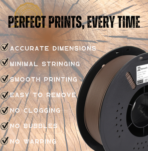 เส้นพลาสติกสำหรับเครื่องพิมพ์สามมิติ MGT รุ่น PLA Wood Filament เส้นพลาสติก MGT 3D สำหรับพิมพ์สามมิติ รับผลิตแบบ OEM/ODM ปริมาณขั้นต่ำน้อย ปรับแต่งได้ ขนาด 1.75 มม./1 กก. - Product Image 5