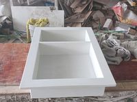 Niches de douche encastrées en marbre blanc artificiel moderne sur mesure SH STONE pour mur de douche de salle de bain