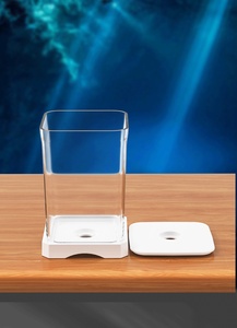 PAIPET Pecera Pequeña Transparente para Escritorio, Pecera para Peces Dorados con Luz LED, Acuario Transparente - Product Image 4