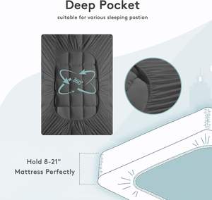 Yatak Topper ekstra kalın yatak koruyucu örtü sırt ağrısı için soğutma yatak koruyucu Overfilled aşağı alternatif dolum - Product Image 5