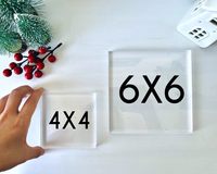 Panneau de signalisation transparent personnalisé acrylique Qr Code Stand Super Table Sign Clear QR Code Card Durable Cast Acrylic Cube Block