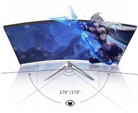 Moniteur de jeu à écran incurvé de 32 pouces avec taux de rafraîchissement de 75Hz Panneau HDR VA LED DP utilisé à l'état neuf pour ordinateur de bureau