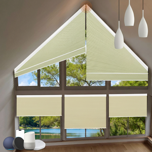 Persianas Celulares Triangulares Inteligentes Motorizadas Inalámbricas con <span class=keywords><strong>Control</strong></span> <span class=keywords><strong>Remoto</strong></span> Eléctrico para Sala de Estar - Product Image 4