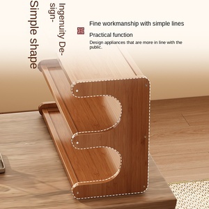 SimpleTiers Modern Living Room <b>Storage</b> Rack Compact Space-saving <b>Tabletop</b> Stand Multi-functional Sturdy Desk Bookshelf - Product Image 3