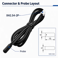 Super Industrial Use Waterproof Freeze-Resistant Molded TPE One-Piece Temperature Sensor NTC 10K Thermistor Corrosion-Resistant