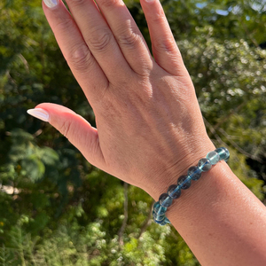 Bracelet en cristal de fluorite bleue naturelle fait à la main, style croix avec motif animal, vente en gros pour femmes, hommes, cadeaux d'affaires, de fête - Product Image 6