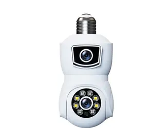 Jortan Fabriek 360 Graden V380pro Full Color Auto Tracking Robot Beveiliging Dual Lens E27 Draadloze Indoor Cctv Wifi Ip Camera