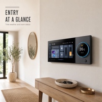 Panneau de contrôle intelligent Android IPS 6 pouces pour hôtel, double écran 1440x720 et minuterie à 2 interrupteurs, vente chaude