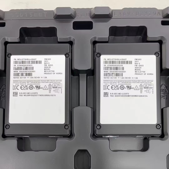 Ssd for Server Sata Ssd MZ-ILT7T6B / MZILT7T6HALA-00007 PM1643A 7.68TB 2.5" 12Gbps SAS RI SSD Server Ssd